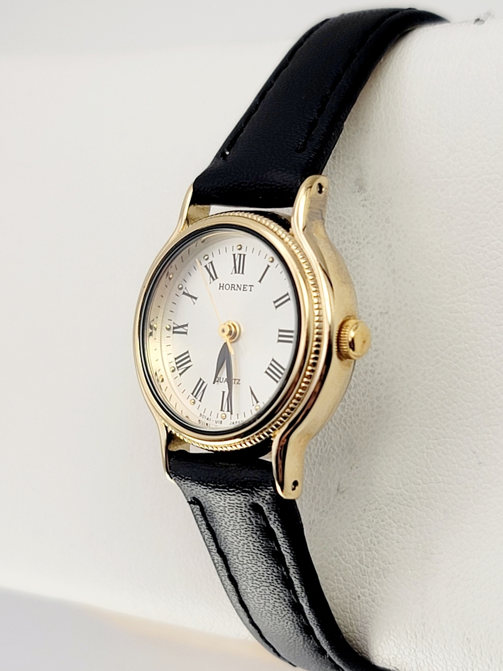 Vintage Hornet HN-012 Women’s Gold Tone Roman Numeral Japan Quartz Dress Watch - Picture 4 of 8
